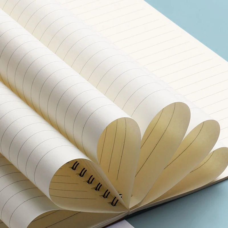 A5/B5 Notebook,Kraft Paper Black Cover Coil Notepad,60 Sheets/Book,Grid Horizontal Line Inner Page,Office Study Stationery CS-99