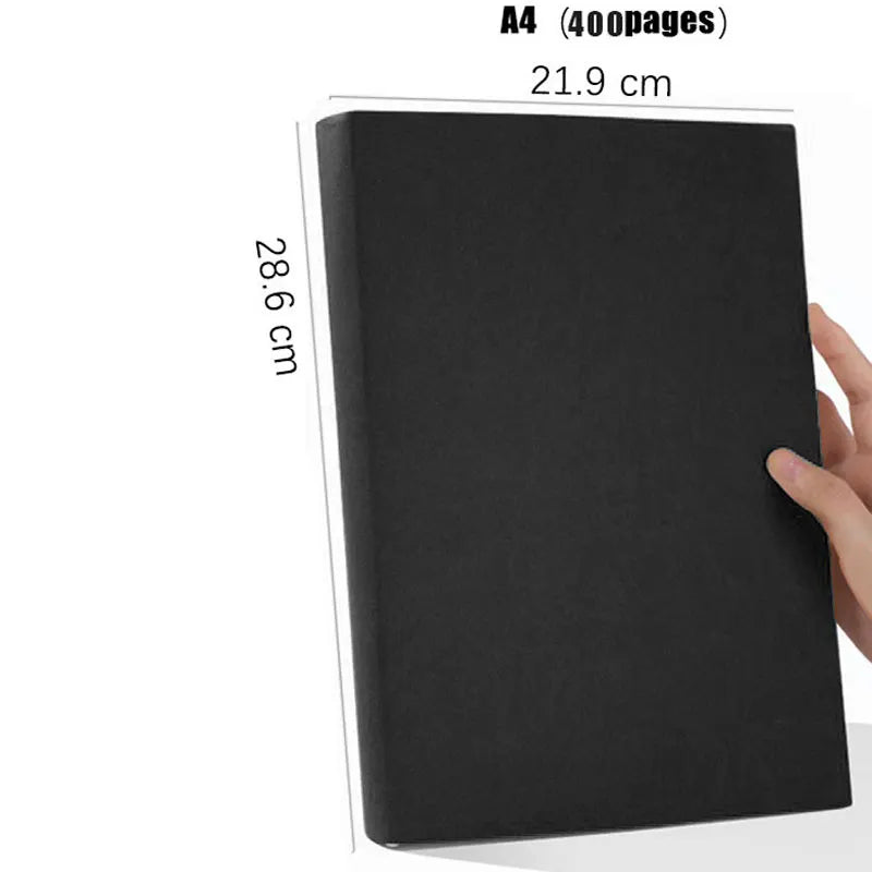 A4 A6 Notebook Thickened Large Notepad Soft Leather Ultra-thick Horizontal Line/blank Diary Notebook 416pages/200pages