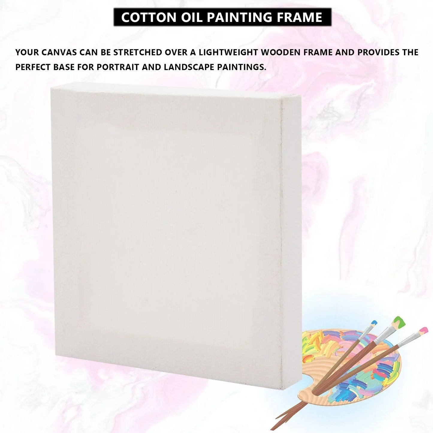 AA84 10Pcs/Set White Blank Art Boards Mini Stretched Artist Canvas Art Board Acrylic Oil Paint Wood+Cotton for Artwork Painting