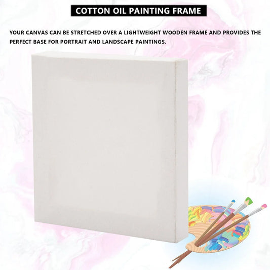 AA84 10Pcs/Set White Blank Art Boards Mini Stretched Artist Canvas Art Board Acrylic Oil Paint Wood+Cotton for Artwork Painting