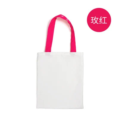 10pcs/lot Sublimation Blank Canvas Bag For Sublimation INK Printing Transfer by Flat Heat Press 6colors Choice FREE SHIPPING