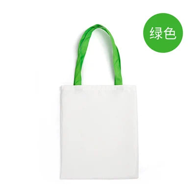 10pcs/lot Sublimation Blank Canvas Bag For Sublimation INK Printing Transfer by Flat Heat Press 6colors Choice FREE SHIPPING