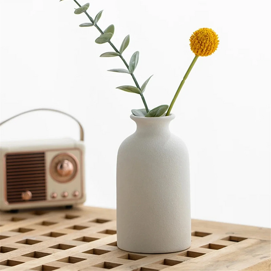 Nordic Flower Vase White Ceramic Vase Wedding Centerpiece Arrangement Plants Flower Pot Room Desktop Decoration