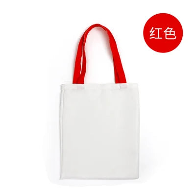10pcs/lot Sublimation Blank Canvas Bag For Sublimation INK Printing Transfer by Flat Heat Press 6colors Choice FREE SHIPPING
