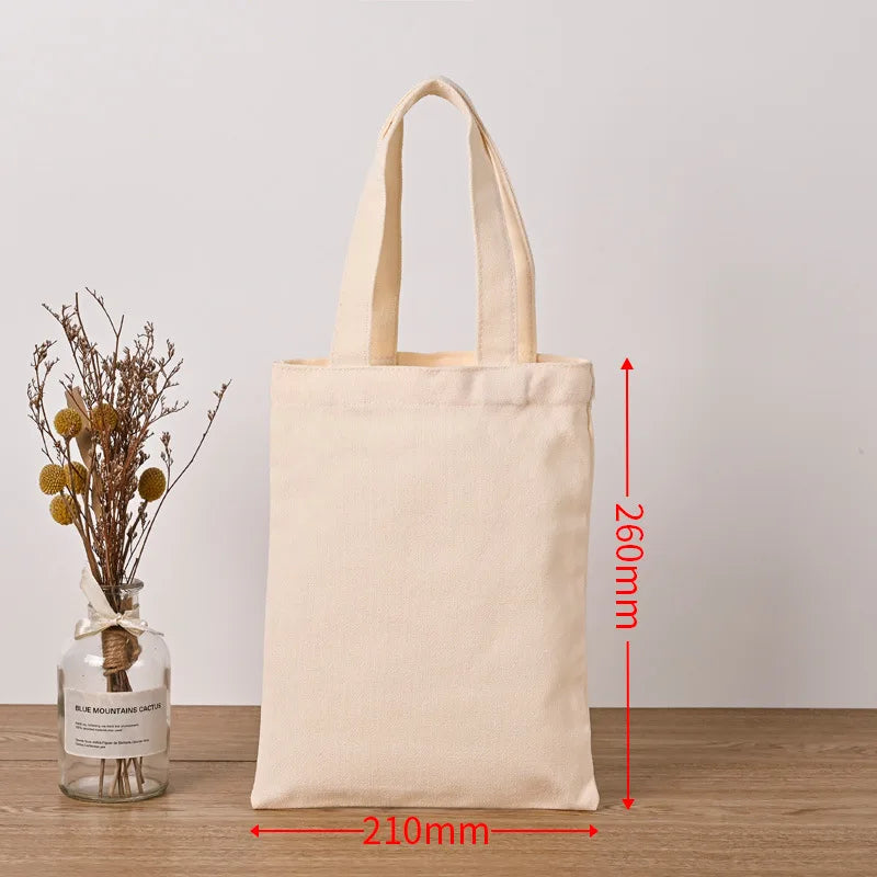 10pcs/lot Blank Sublimation Bags Shopping Bags Textile Fabric canvas bag for Dye ink Transfer Printing DIY Craft